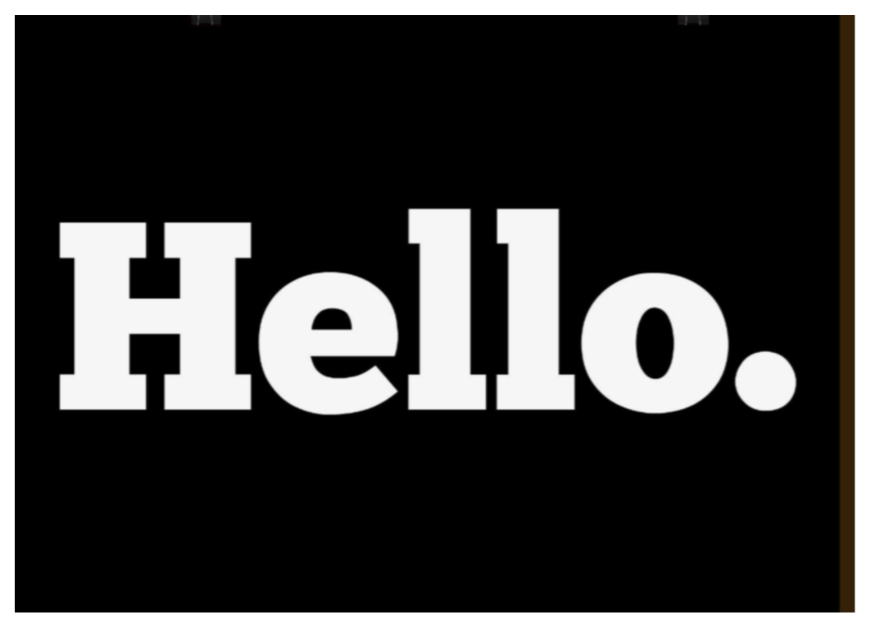 HELLO. Print