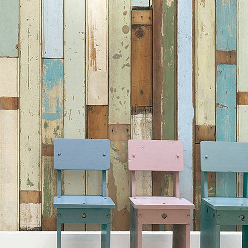 Scrap Wood Wall Paper 03 by Piet Hein Eek