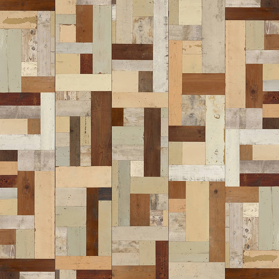 Scrap Wood Wall Paper 05 by Piet Hein Eek