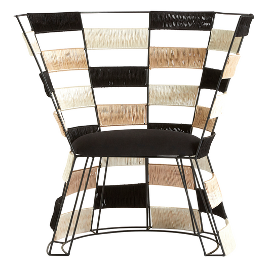 Lagos Beige And Black And White Chair