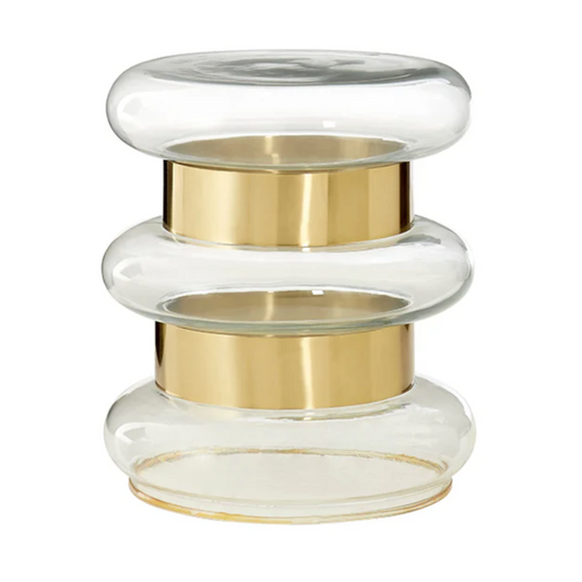 Margot Side Table Glass and Gold