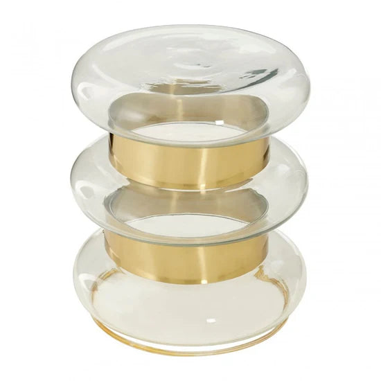 Margot Side Table Glass and Gold