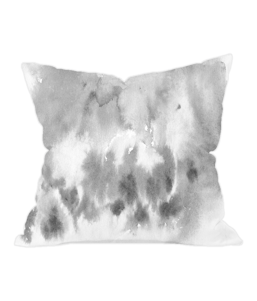 Grey Watercolour Throw Cushion