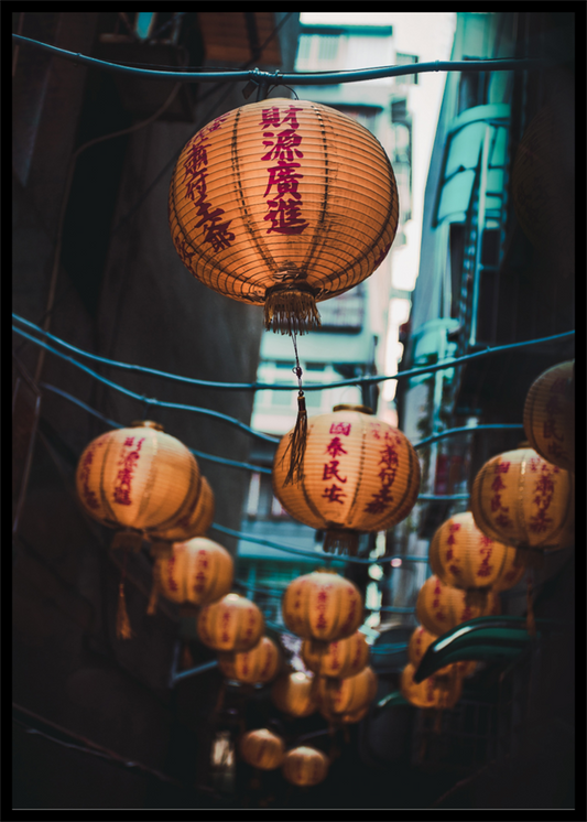 Chinese Lantern Prints from White Punch
