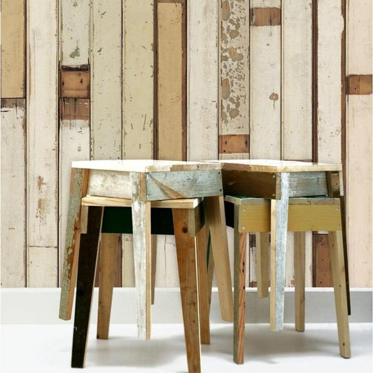 Scrap Wood Wall Paper 01 by Piet Hein Eek