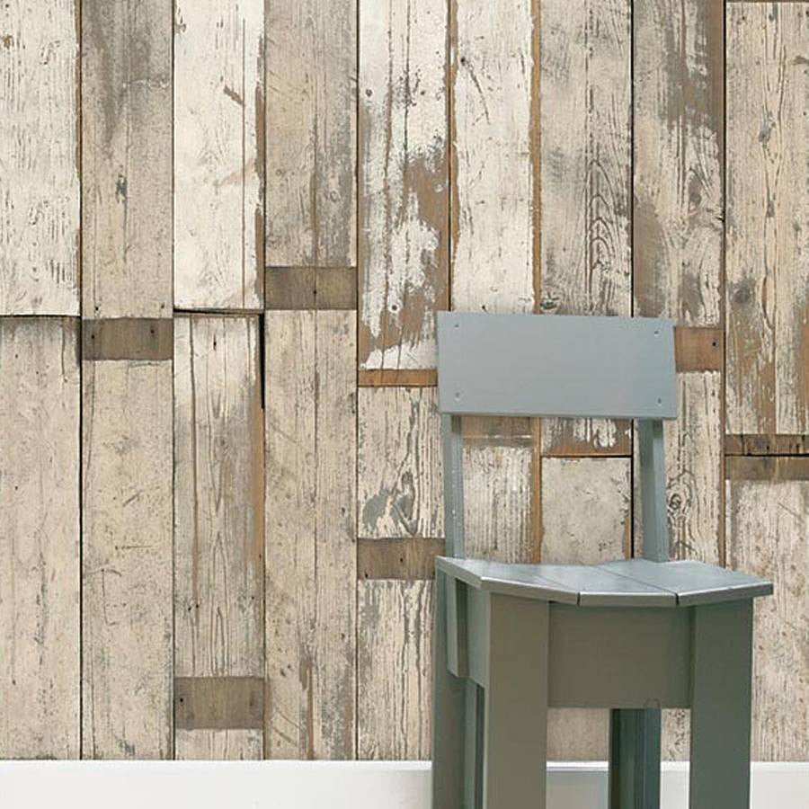 Scrap Wood Wall Paper 02 by Piet Hein Eek