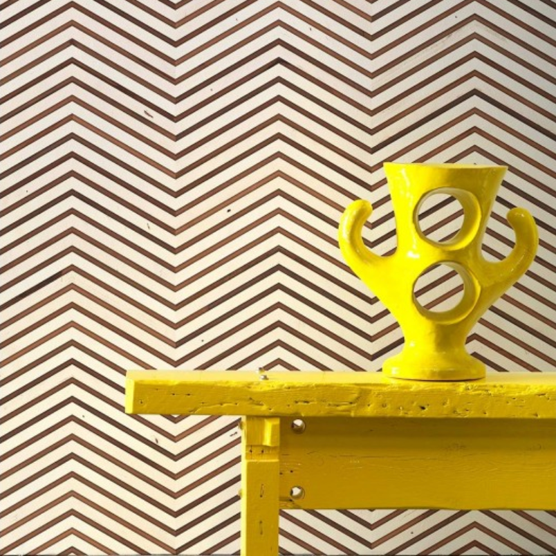 Scrapwood On Teak Chevron Wallpaper Piet Hein Eek