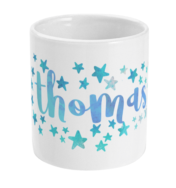 Personalised Star Mug Blue